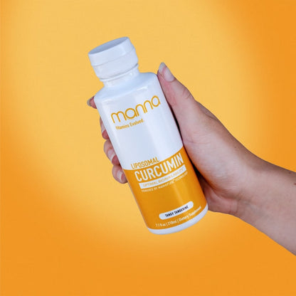 Manna Vitamins Evolved Liposomal Liquid Curcumin for Advanced Absorption Best Turmeric Supplement for Daily Joint & Immune Health Support - Vegan, Non-GMO, 95% Curcuminoids